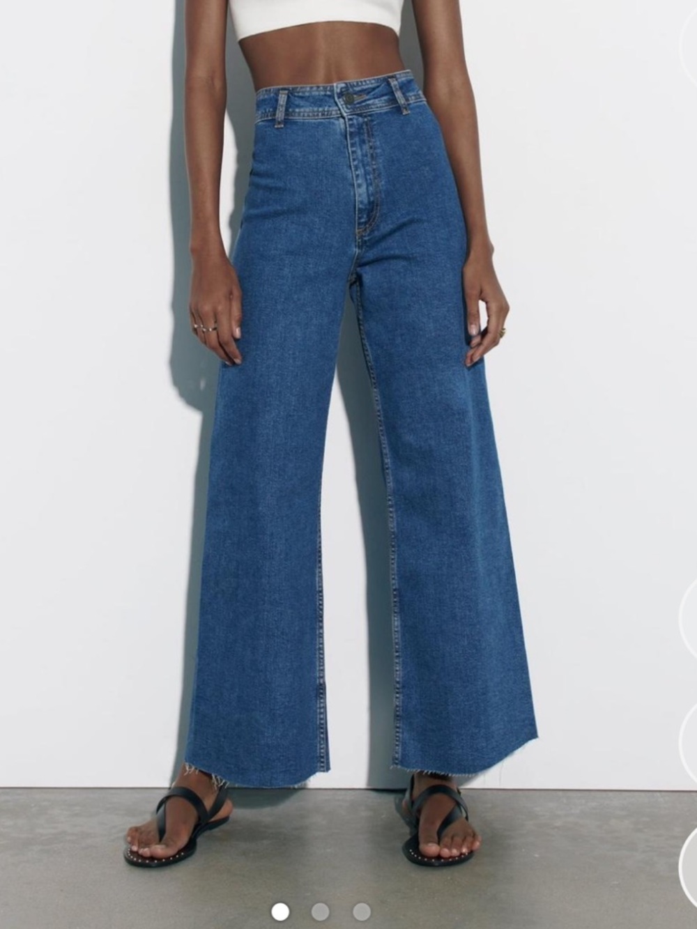 Zara Marine high rise straight jeans